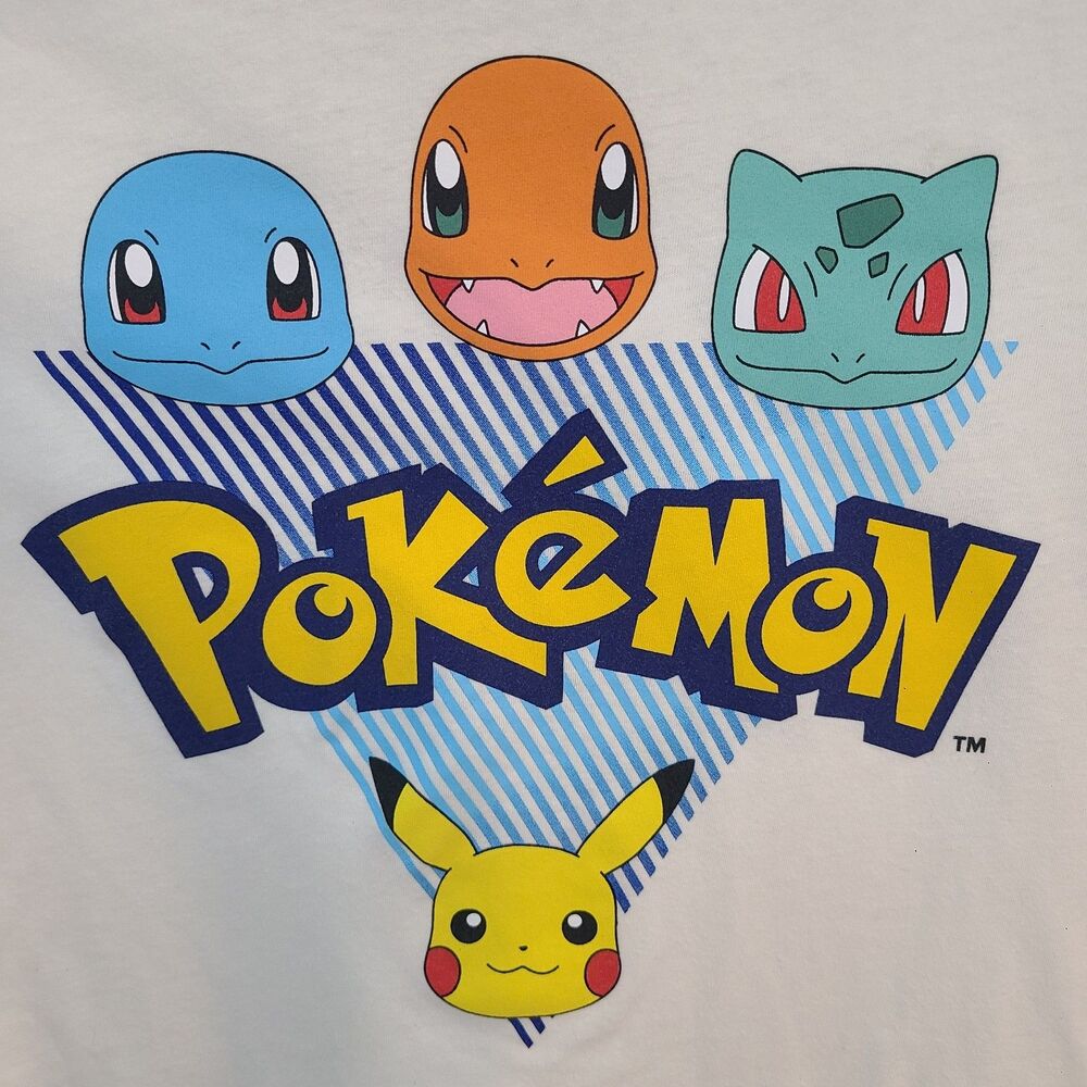 Old Navy Pokemon Starter Squad Graphic T-Shirt XS Unisex Gamer core Anime Y2K